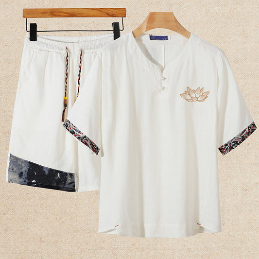 Traje Casual de Algodón y Lino para Hombre - Image 2