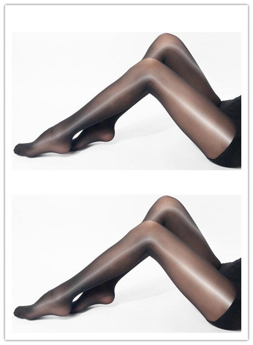 Medias Transparentes Brillantes con Refuerzo - Pantyhose para Escenario y Presentaciones - Image 2