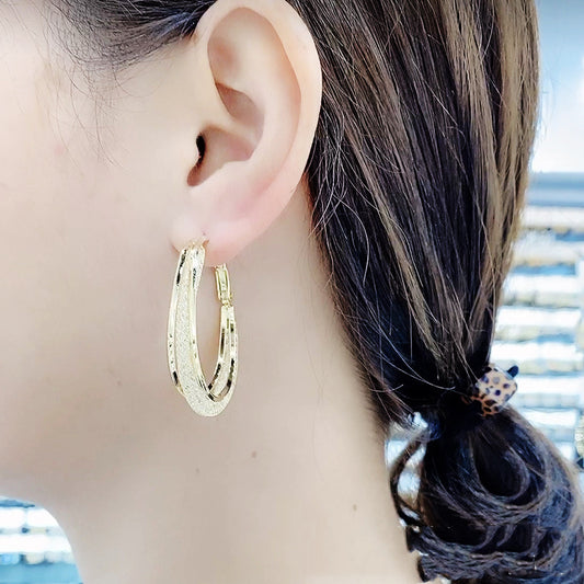 Aretes de Plata 925 Diseño Exagerado con Cierre de Aguja - Image 2