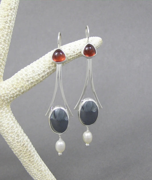 Aretes Rojo Retro Temperamento Fashion - Image 2