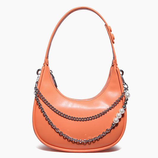 Bolso Bandolera de Cadena Perla con Asa de Hombro - Image 2
