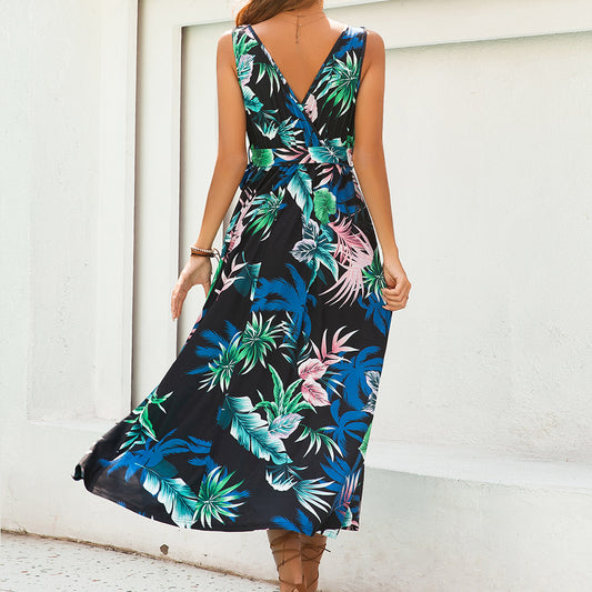 Vestido Camisola Resort con Encaje y Cordones Estampado - Image 2