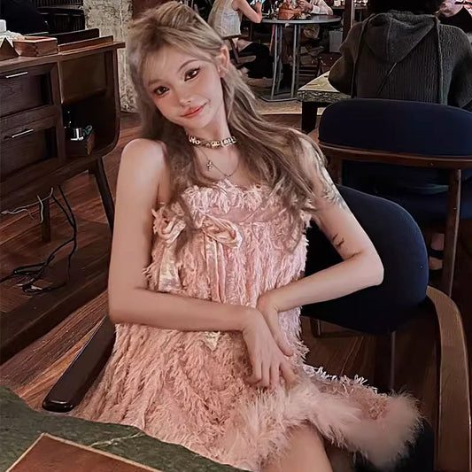 Vestido Infantil Princesa con Moño y Plumas - Falda Tul Esponjosa - Image 2