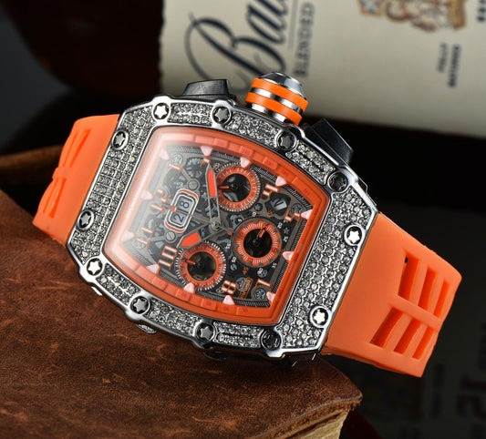 Reloj de Lujo para Hombre con Diseño Calavera y Cristales Brillantes - Image 2