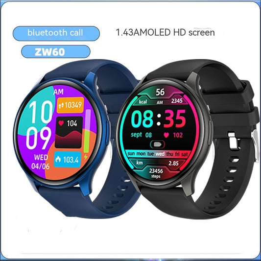 Reloj Inteligente ZW60 Pantalla Redonda con Bluetooth para Deportes - Image 2