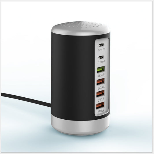 Adaptador Cilíndrico 6 Puertos 65W con Carga Rápida de Alta Potencia - Image 2