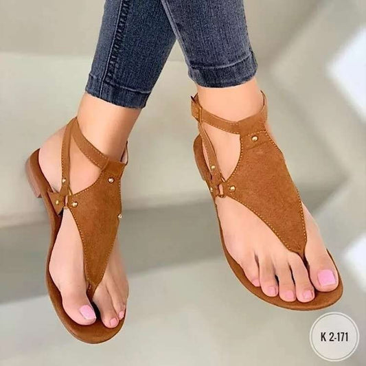 Sandalias Planas Casuales Talla Grande con Hebilla de Playa - Image 2