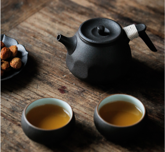 Juego de Té de Cerámica Negra Artesanal - Image 2