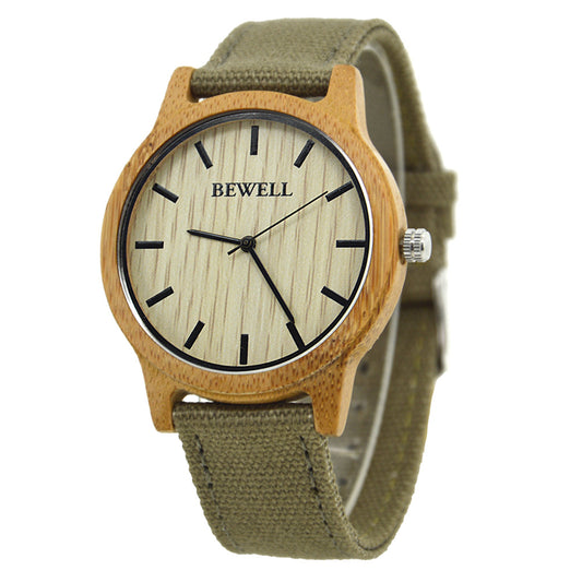 Reloj de Madera con Correa de Lona - Image 2