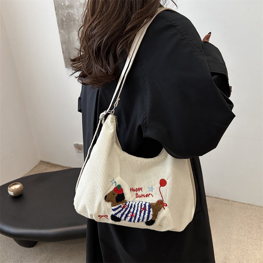 Bolso Tote Retro de Gran Capacidad para Mujer - Bolsa Casual de Hombro - Image 2
