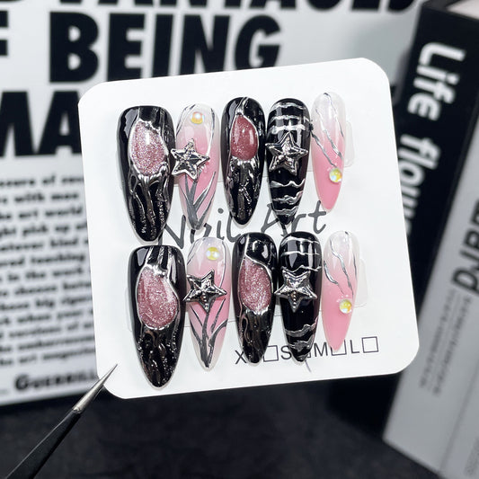 Uñas Adhesivas Premium con Diseño Personalidad - Stickers de Uñas Medianas Brillantes - Image 2