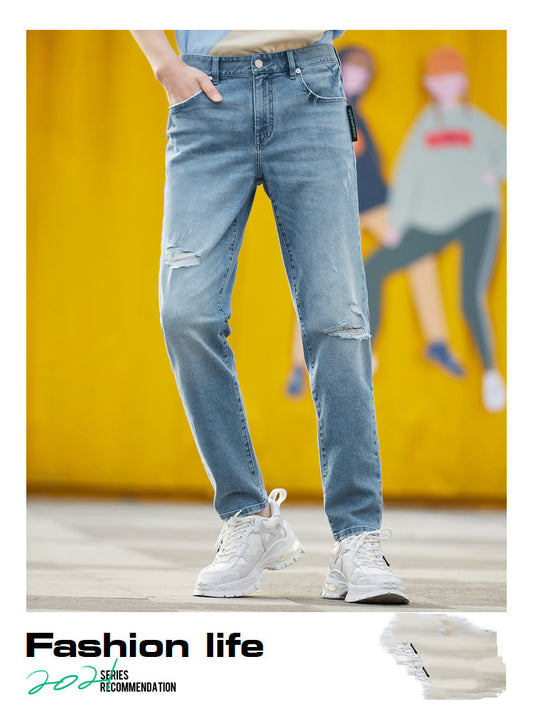 Jeans Rectos Coolmax Life Series Azul Claro para Hombre - Image 2