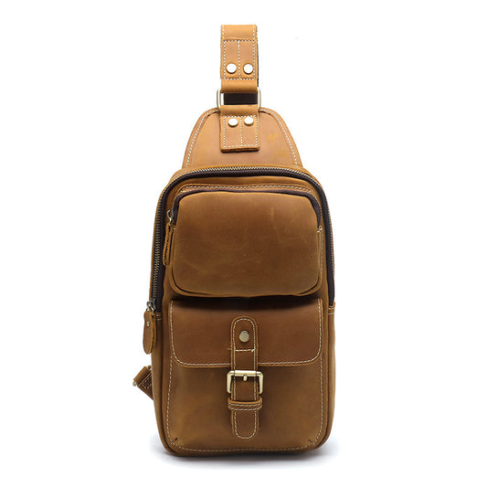 Bolso Bandolera Unisex de Cuero Genuino Crazy Horse Hecho a Mano - Image 2