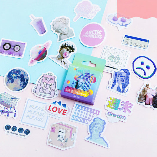 Set de 46 Stickers Adhesivos Steam Wave para Diarios y Proyectos DIY - Image 2