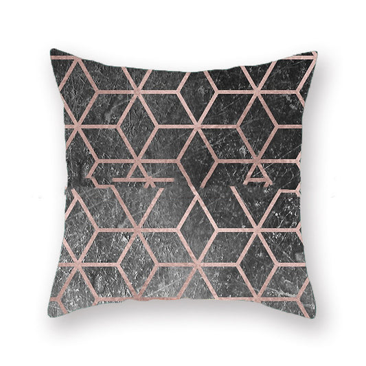 Funda de Almohada Geométrica de Felpa para Sofá Sala de Estar - Image 2