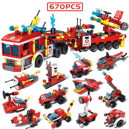 Bloques de Construcción Bomberos 12 en 1 - Juguete Educativo de Ensamblaje - Image 2
