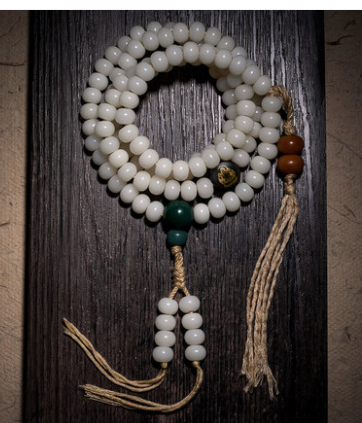 Pulsera Rosario de Jade Blanco para Hombre y Mujer - Image 2