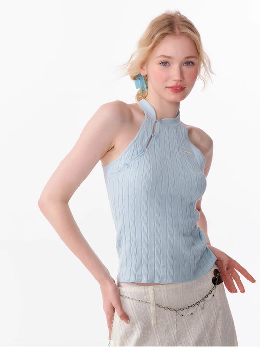 Chaleco Tejido sin Mangas con Escote Halter - Image 2