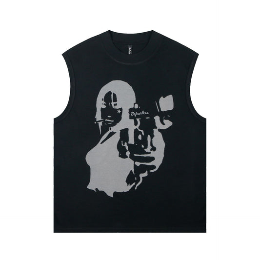 Playera Sin Mangas Estampada para Hombre - Image 2