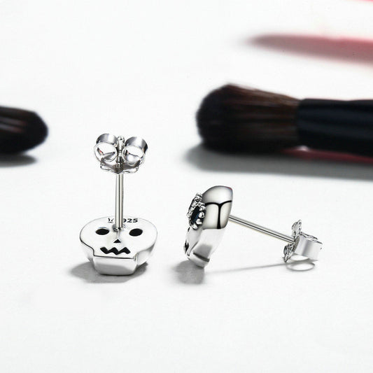 Aretes de Plata Esterlina con Circón Negro Incrustado - Image 2