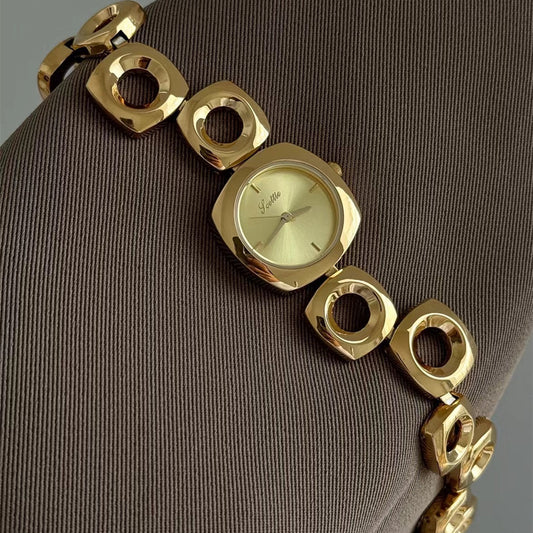 Reloj Pulsera Dorado Calado Moderno para Mujer - Image 2