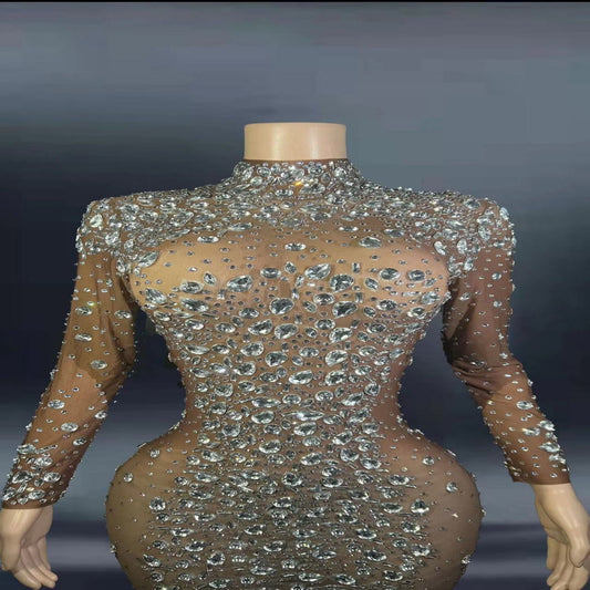 Vestido de Gala para Mujer con Cristales Brillantes - Image 2