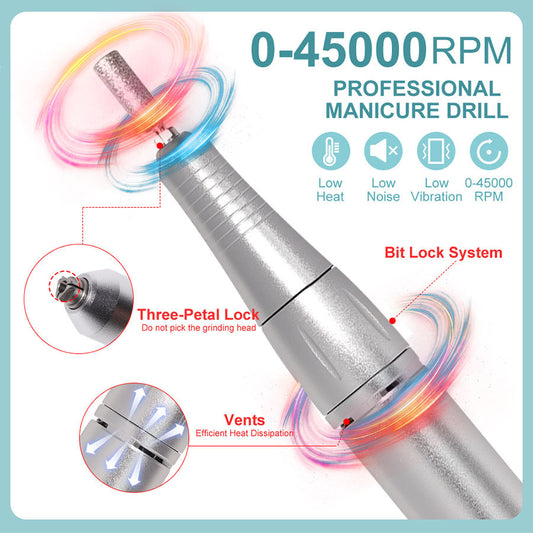 Máquina Pulidora de Uñas Eléctrica Recargable V2 - Kit Completo de Nail Art - Image 2