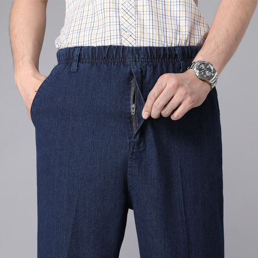 Pantalones Casuales Hombre Cintura Alta Elástica Cómodos - Image 2