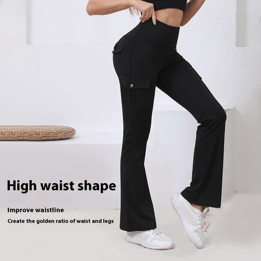 Pantalones Deportivos Talle Alto con Bolsillos y Levantacaderas - Image 2