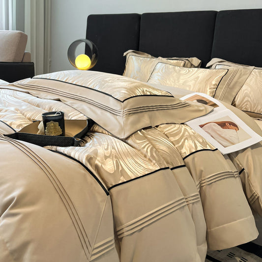 Juego de Cama Jacquard Lujo Premium de 4 Piezas - Image 2