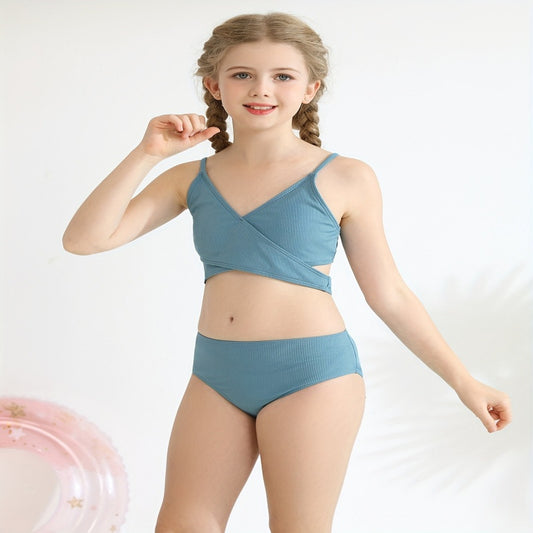 Bikini Dos Piezas con Cruzado para Niñas - Image 2