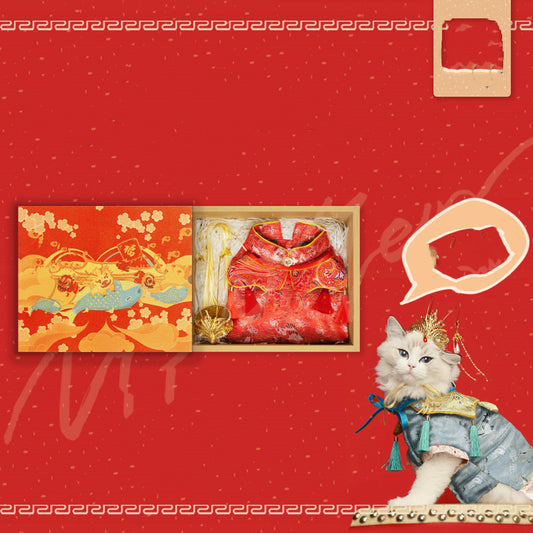 Traje Hanfu Tradicional para Mascotas - Caja de Regalo Exclusiva - Image 2