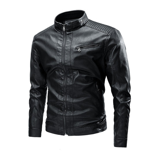 Chaqueta de Cuero para Motociclista Retro - Estilo Casual Primavera Otoño - Image 2