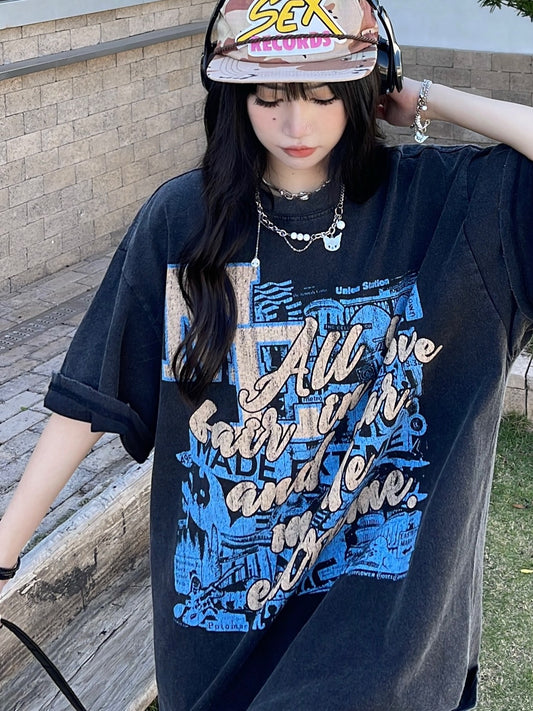 Camiseta Hombre Estampado Graffiti Vintage - Image 2