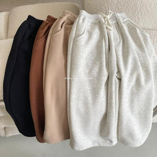 Pantalones Casuales Acolchados de Terciopelo Coreanos para Niños - Image 2