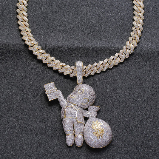 Collar de Circonita Bicolor Blanco - Diseño Elegante y Versátil - Image 2