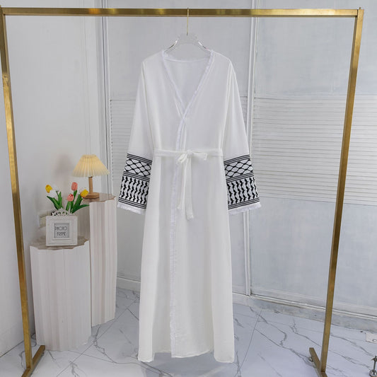 Cardigan Elegante con Bordados para Vestido Musulmán Mujer - Image 2