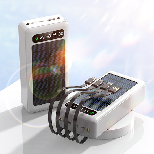 Banco de Energía Solar 30000 mAh con Cable Integrado - Image 2