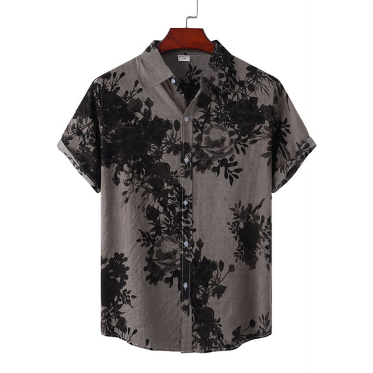 Camisa de Solapa Floral para Hombre - Image 2
