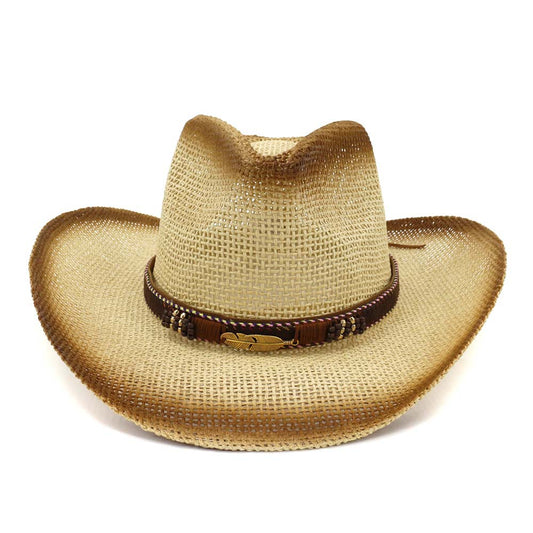 Sombrero Vaquero Estilo Western con Diseño Spray Paint para Playa - Image 2