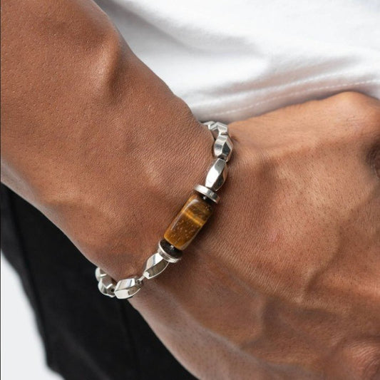 Pulsera de Hematita Negra con Cuentas Irregulares - Estilo Minimalista Vintage - Image 2
