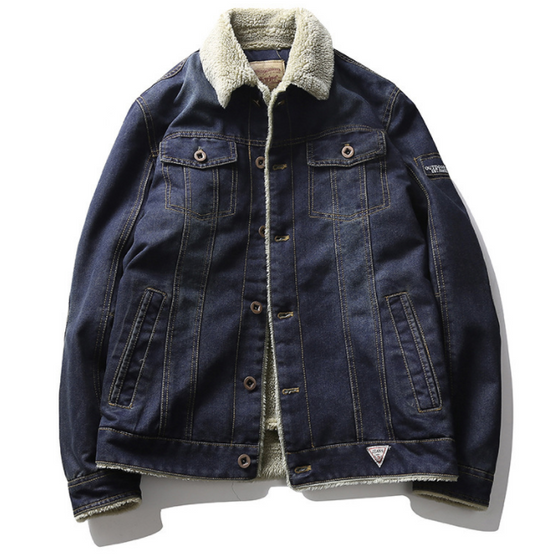 Chaqueta Denim Casual con Forro Polar para Hombre - Invierno - Image 2