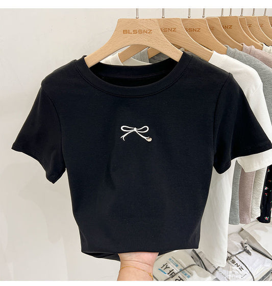 Blusa Cropped con Estampado de Moños - Image 2