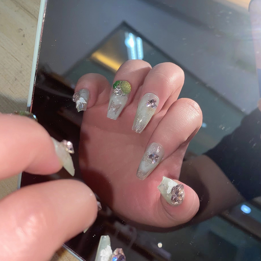 Uñas Postizas Adhesivas con Diseño Psicodélico Onírico - Image 2