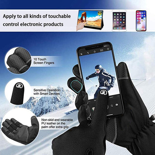 Guantes de Invierno Táctiles Antideslizantes Unisex Impermeables y Cortavientos para Ciclismo y Deportes - Image 2