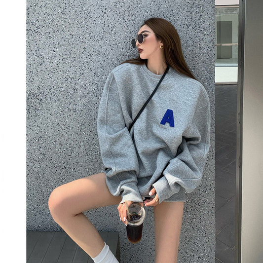 Suéter Suelto de Cuello Redondo para Mujer - Comodidad Casual - Image 2