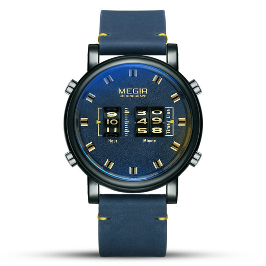 Reloj de Cuarzo de Cuero para Hombre - Elegancia Deportiva y Negocios - Image 2