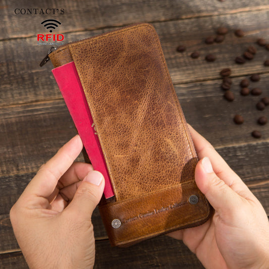 Cartera de Cuero Genuino con Protección Anti-fraude para Hombre - Image 2