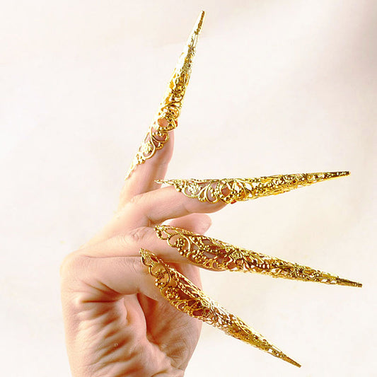 Diadema Reina Antigua con Anillos Largos para Dedo - Disfraz de Danza y Performances - Image 2