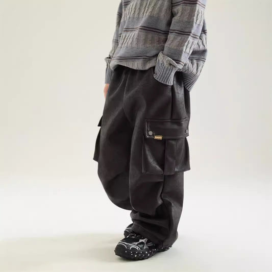 Pantalones de Trabajo en Cuero con Forro Polar para Niño - Image 2